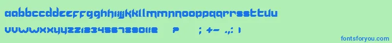 Vannoidyk Font – Blue Fonts on Green Background