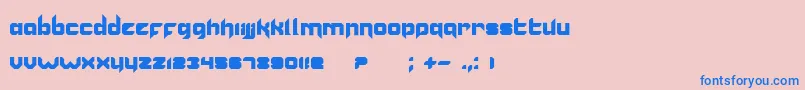 Vannoidyk Font – Blue Fonts on Pink Background