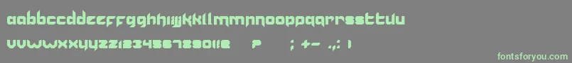 Vannoidyk Font – Green Fonts on Gray Background