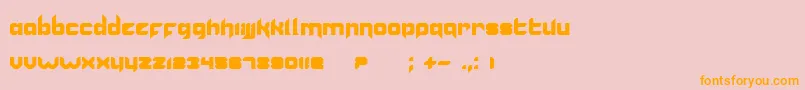 Vannoidyk Font – Orange Fonts on Pink Background