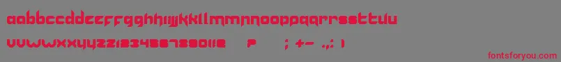 フォントVannoidyk – 赤い文字の灰色の背景