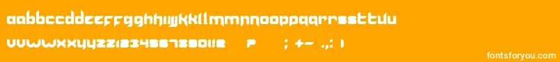 Vannoidyk Font – White Fonts on Orange Background
