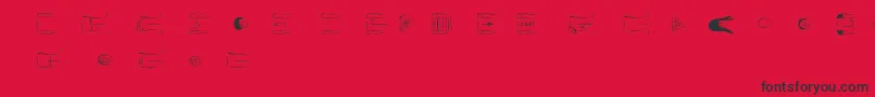 フォントCreateACartoonMaleBasicKit – 赤い背景に黒い文字