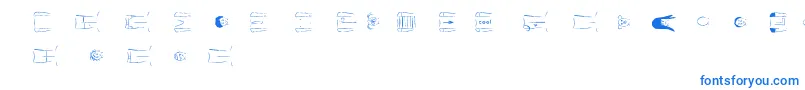 Шрифт CreateACartoonMaleBasicKit – синие шрифты