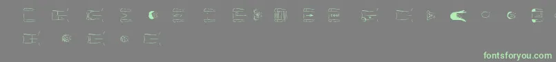 Подробнее о шрифте CreateACartoonMaleBasicKit Шрифт CreateACartoonMaleBasicKit – зелёные шрифты на сером фоне