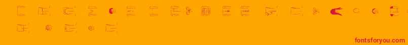 CreateACartoonMaleBasicKit Font – Red Fonts on Orange Background