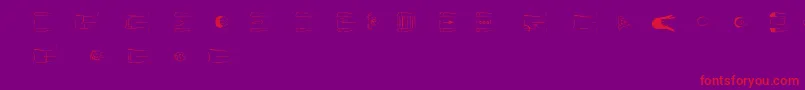 CreateACartoonMaleBasicKit Font – Red Fonts on Purple Background