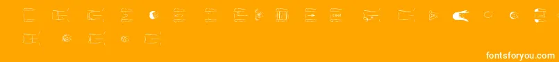 CreateACartoonMaleBasicKit Font – White Fonts on Orange Background