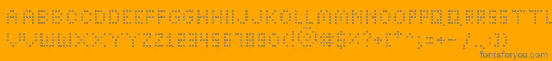 Bright Font – Gray Fonts on Orange Background