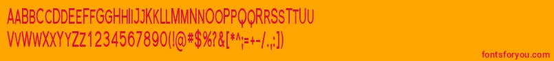 FlorencesansScCompBold Font – Red Fonts on Orange Background