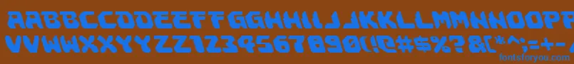 Weitere Informationen zur Astropolisleft-Schriftart Astropolisleft-Schriftart – Blaue Schriften auf braunem Hintergrund