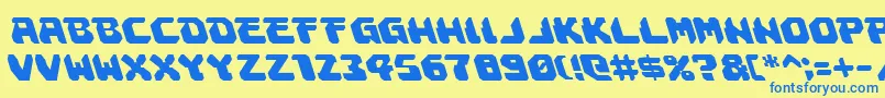 Astropolisleft Font – Blue Fonts on Yellow Background