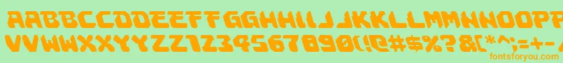 Astropolisleft Font – Orange Fonts on Green Background