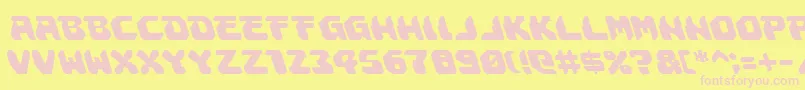 Fonte Astropolisleft – fontes rosa em um fundo amarelo