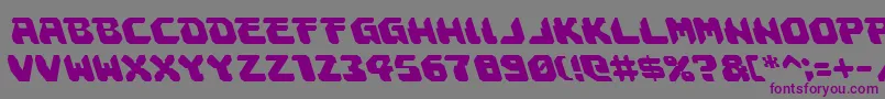 フォントAstropolisleft – 紫色のフォント、灰色の背景