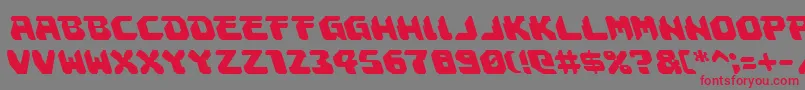 フォントAstropolisleft – 赤い文字の灰色の背景