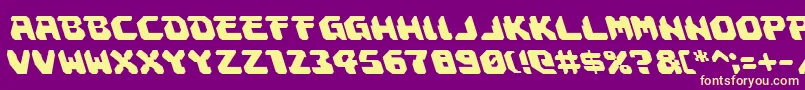 Astropolisleft Font – Yellow Fonts on Purple Background