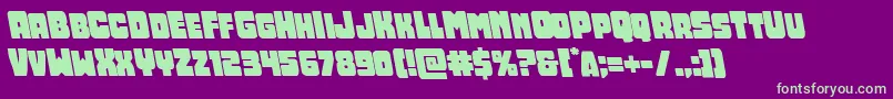 Opusmundileft Font – Green Fonts on Purple Background