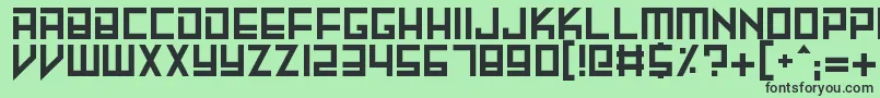 MachineMadness Font – Black Fonts on Green Background