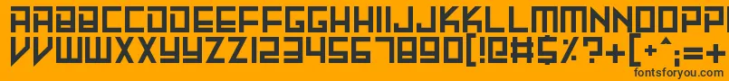 MachineMadness Font – Black Fonts on Orange Background