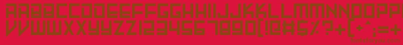 MachineMadness Font – Brown Fonts on Red Background
