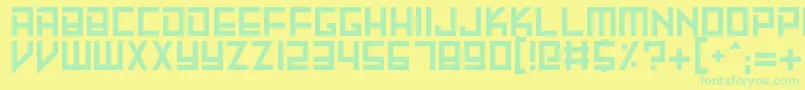 fuente MachineMadness – Fuentes Verdes Sobre Fondo Amarillo