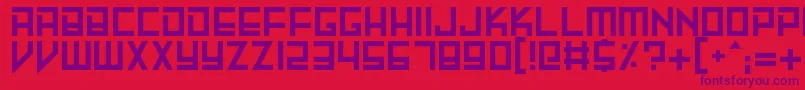 MachineMadness Font – Purple Fonts on Red Background