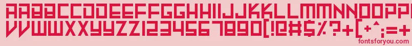 MachineMadness Font – Red Fonts on Pink Background