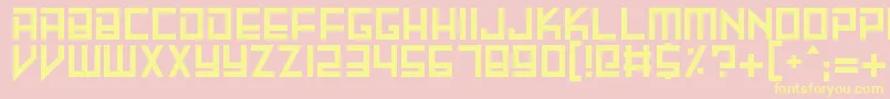 MachineMadness Font – Yellow Fonts on Pink Background