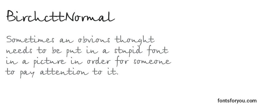 Review of the BirchcttNormal Font