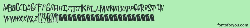 Meatmarket Font – Black Fonts on Green Background