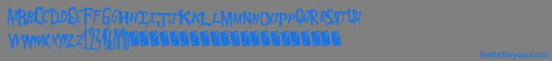 Meatmarket Font – Blue Fonts on Gray Background