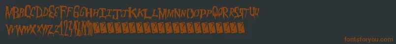Meatmarket Font – Brown Fonts on Black Background