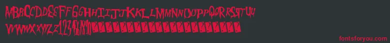 Meatmarket Font – Red Fonts on Black Background