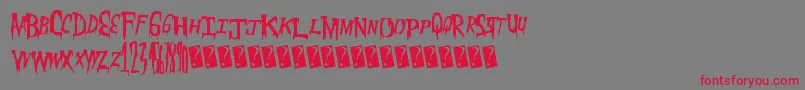 Meatmarket Font – Red Fonts on Gray Background