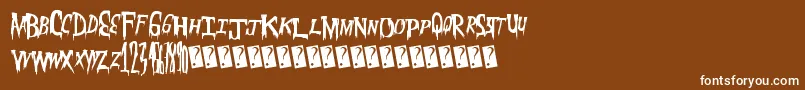 Meatmarket Font – White Fonts on Brown Background