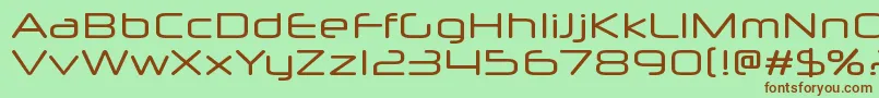 Neuropolx Font – Brown Fonts on Green Background