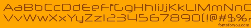 Neuropolx Font – Brown Fonts on Orange Background