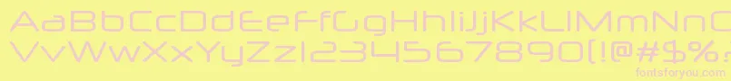 Neuropolx Font – Pink Fonts on Yellow Background