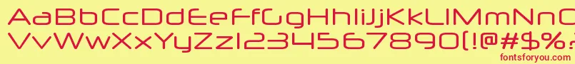 Neuropolx Font – Red Fonts on Yellow Background