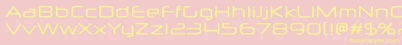 Neuropolx Font – Yellow Fonts on Pink Background