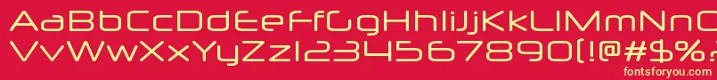 Neuropolx Font – Yellow Fonts on Red Background