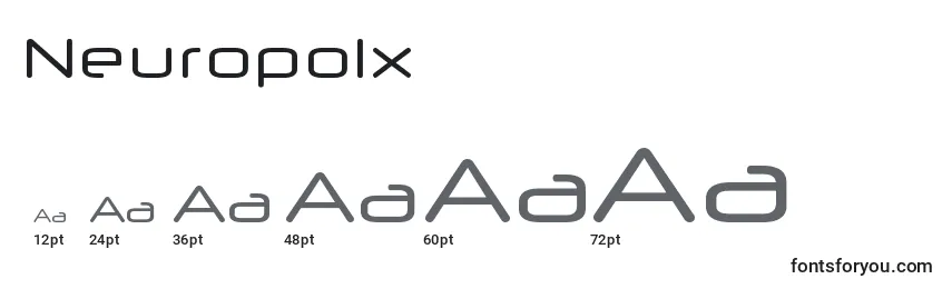 Neuropolx Font Sizes