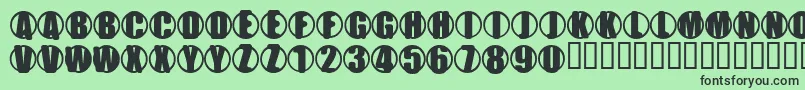 YchromeMutant Font – Black Fonts on Green Background