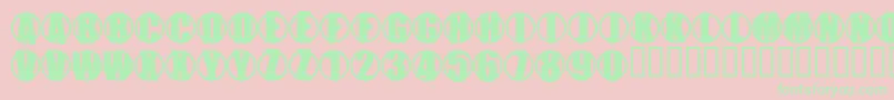 YchromeMutant Font – Green Fonts on Pink Background