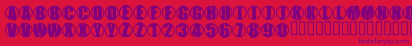 YchromeMutant-Schriftart – Violette Schriften auf rotem Hintergrund