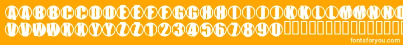 YchromeMutant Font – White Fonts on Orange Background