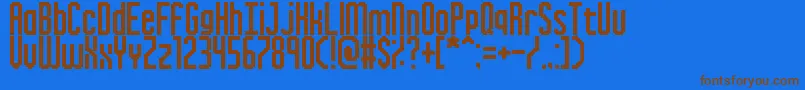 InkyThinPixels-fontti – ruskeat fontit sinisellä taustalla