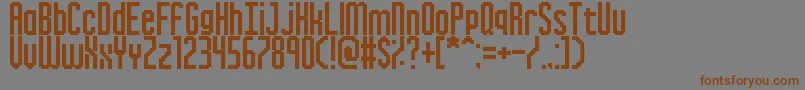 Шрифт InkyThinPixels – коричневые шрифты на сером фоне