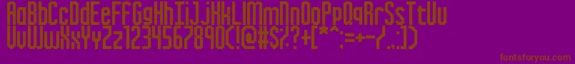 Fonte InkyThinPixels – fontes marrons em um fundo roxo